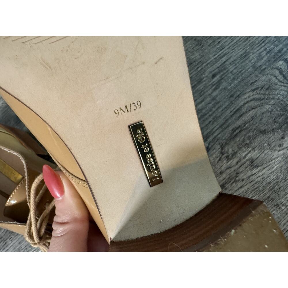 Louise et Cie Patent Oxford Shoes 9M Tan Lace-Up Block Heel Vintage Inspired - Picture 8 of 16